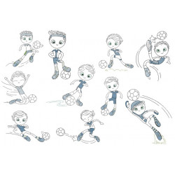 Stickserie - Fußball Jungs